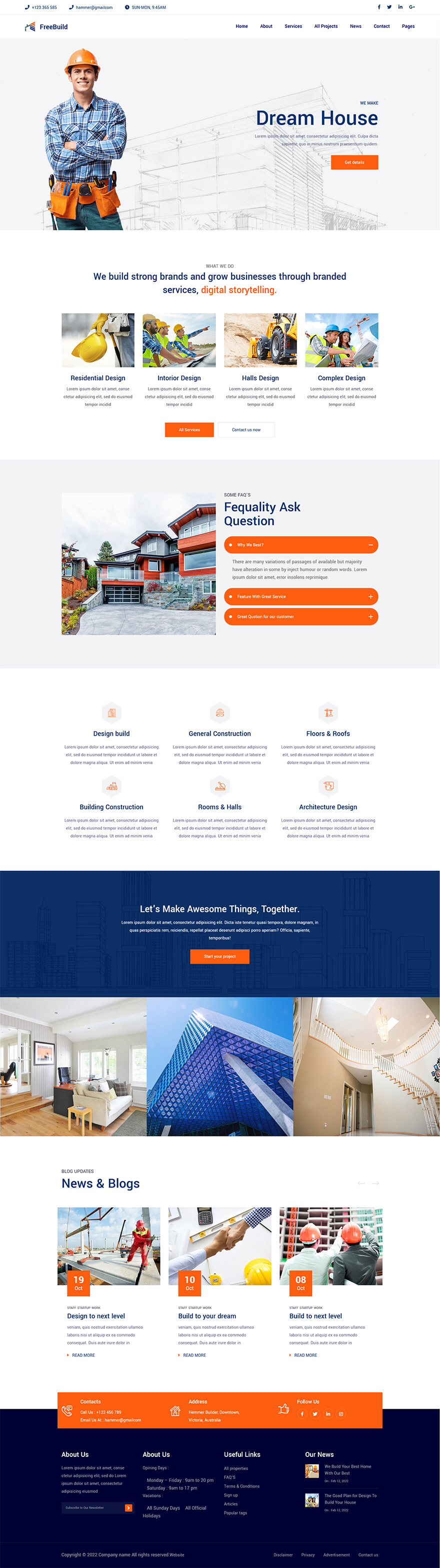 建筑工程公司网站HTML5模板