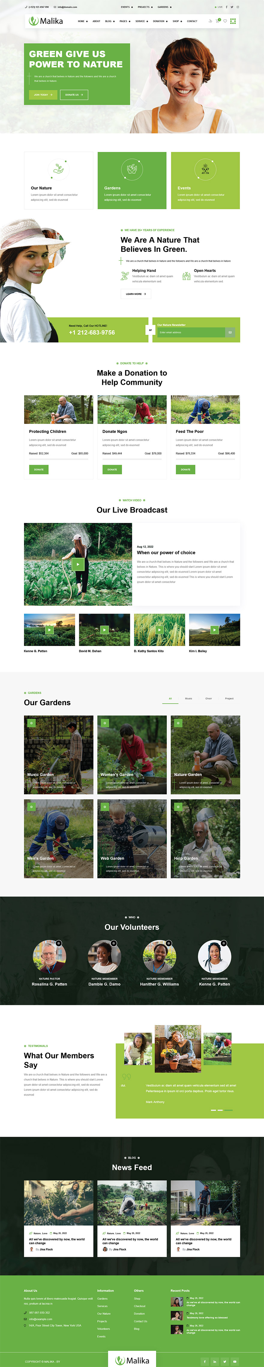 园艺景观设计公司网站HTML5模板