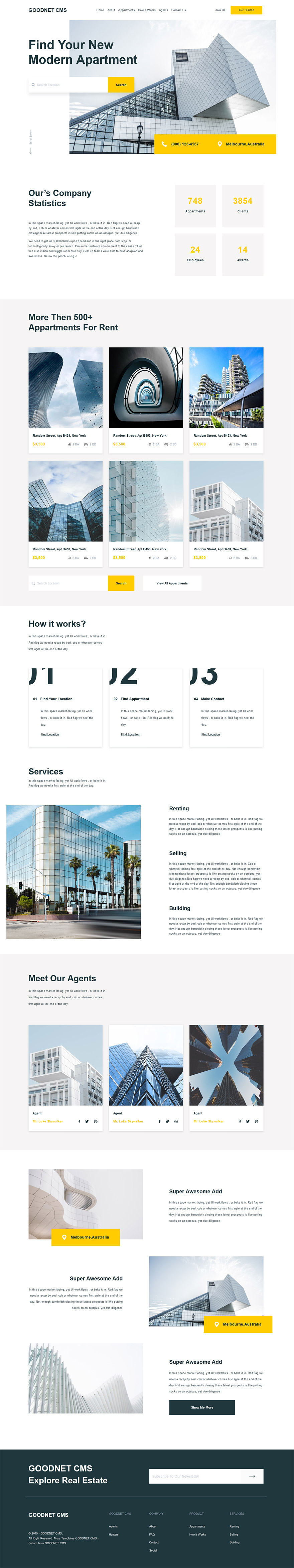建筑设计公司html5+css3网站模板
